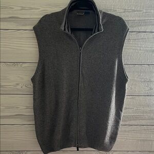 T. Harris London Lambswool Blend Full Zip Sweater Vest XXL